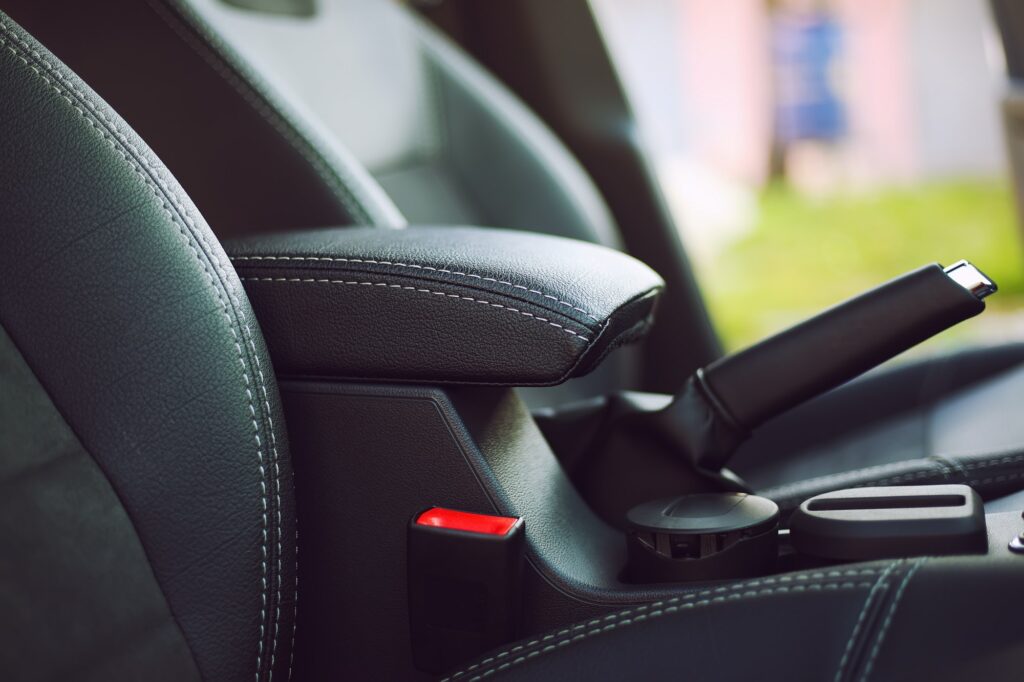 armrest in the luxury passenger car